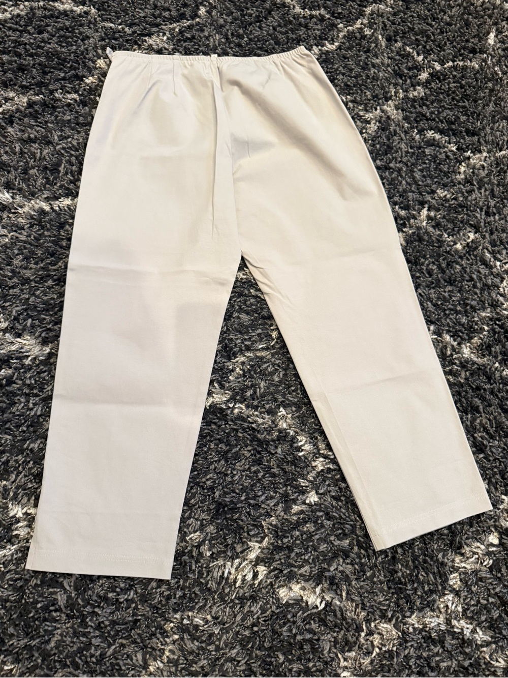 Eileen Fisher Khaki Cropped Elastic-Waist Pants- never worn no tags